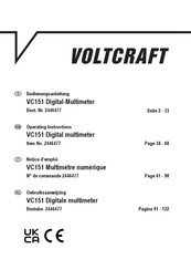 VOLTCRAFT VC151 Gebruiksaanwijzing