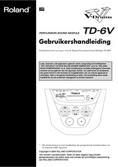 Roland V-Drums TD-6V Gebruikershandleiding