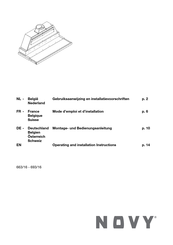 Novy 663/16 Gebruiksaanwijzing En Installatievoorschriften