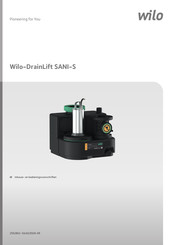 Wilo DrainLift SANI-S.11M/3C Inbouw- En Bedieningsvoorschriften