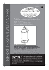 Intex HT30220-1 Gebruiksaanwijzing