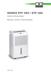 REMKO ETF 360 Bedieningshandleiding