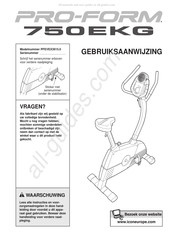 Pro-Form 750 EKG Gebruiksaanwijzing