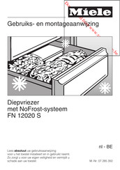 Miele FN 12020 S Gebruiks- En Montage-Aanwijzing