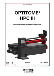 Lincoln Electric OPTITOME2 HPC III 2010 Gebruiks- En Onderhoudshandleiding