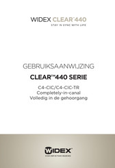 Widex CLEAR 440 Series Gebruiksaanwijzing