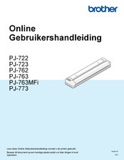 Brother PJ-773 Online Gebruikershandleiding