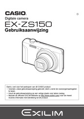 Casio EX-ZS150 Gebruiksaanwijzing