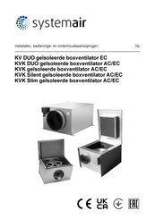 Systemair KV DUO EC Installatie-, Bedienings- En Onderhoudsinstructies