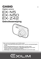 Casio Exilim EX-Z42 Gebruiksaanwijzing