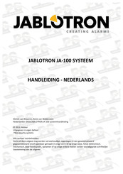 jablotron JA-100 Handleiding