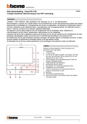 Bticino Classe100 X16E Gebruikshandleiding