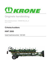 Krone KWT 2000 Handleiding