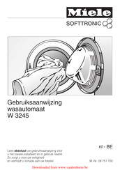 Miele Softtronic W 3245 Gebruiksaanwijzing