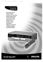 Philips CDR570 Gebruiksaanwijzing