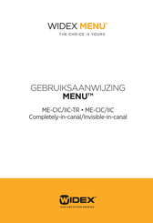 Widex MENU ME3-CIC Gebruiksaanwijzing