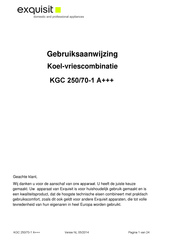 Exquisit KGC 250/70-1 A+++ Gebruiksaanwijzing