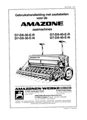 Amazone D7-D8-40-E-N Gebruikershandleiding