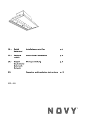 Novy 650 Installatievoorschriften