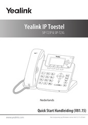 Yealink T23P Handleiding