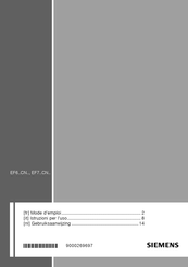 Siemens EF6 CN Series Gebruiksaanwijzing