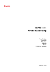 Canon MB2100 Series Online Handleiding