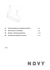 Novy 7550/1 Gebruiksaanwijzing En Installatievoorschriften