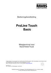 Ravas ProLine Touch Basic Bedieningshandleiding