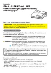 Hitachi ED-A101EF Gebruiksaanwijzing