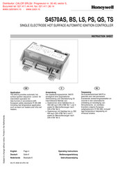 Honeywell S4570BS Gebruiksaanwijzing