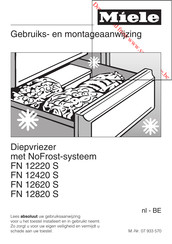 Miele FN 12220 S Gebruiks- En Montage-Aanwijzing