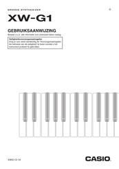 Casio XW-G1 Gebruiksaanwijzing