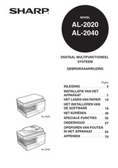 Sharp AL-2020 Gebruiksaanwijzing