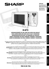 Sharp R-872 Gebruiksaanwijzing