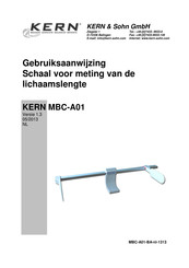 KERN and SOHN MBC-A01 Gebruiksaanwijzing