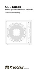 PRESONUS CDL Sub18 Gebruikershandleiding