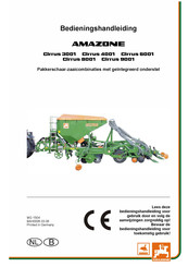 Amazone Cirrus 6001 Bedieningshandleiding