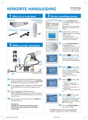 Philips DVDR3365 Verkorte Handleiding