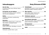 Sony Ericsson K700i Gebruiksaanwijzing