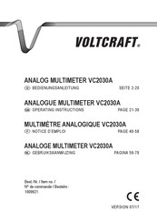 VOLTCRAFT VC2030A Gebruiksaanwijzing