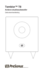 PRESONUS Temblor T8 Gebruikershandleiding