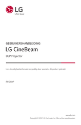 LG CineBeam PF610P.AEU Gebruikershandleiding