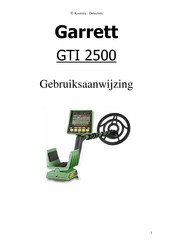 Garrett GTI 2500 Gebruiksaanwijzing