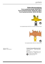 Grunbeck GENO-DK 2-Maxi Gebruiksaanwijzing