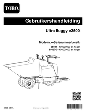 Toro Ultra Buggy e2500 Gebruikershandleiding