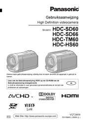 Panasonic HDC-SD66 Gebruiksaanwijzing