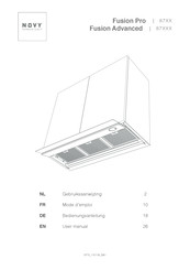 Novy Fusion Pro 87 Series Gebruiksaanwijzing