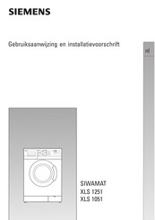 Siemens SIWAMAT XLS 1251 Gebruiksaanwijzing En Installatievoorschrift