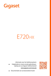 Gigaset E720HX Gebruiksaanwijzing