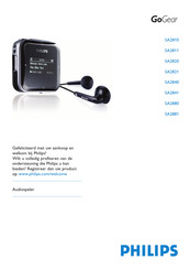 Philips GoGear SA2881 Gebruiksaanwijzing